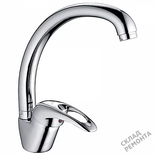 Фото Смеситель для кухни Ledeme H02-B L4102-B однорычажный хром купить в Новосибирске: цена, описание, фото. Интернет-магазин 1