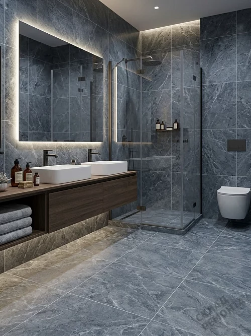Фото Керамогранит матовый Diamond Ceramics 66N26 серый 600*600*9,5 – купить в Новосибирске: цена, описание, фото. Интернет-магазин 1
