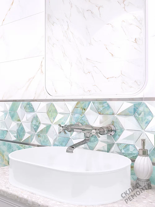 Фото Декор Alma Ceramica Невада DWU09NVD006 голубой 249*500 – купить в Новосибирске: цена, описание, фото. Интернет-магазин 1