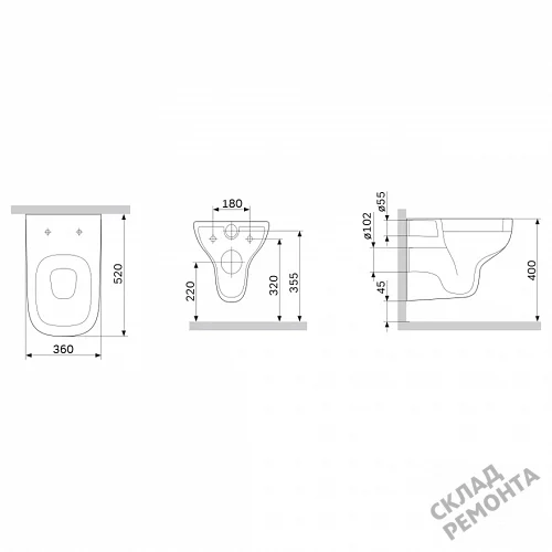 Фото Унитаз подвесной Am.Pm Spirit V2.0 C701700WH безободковый купить в Новосибирске: цена, описание, фото. Интернет-магазин 3