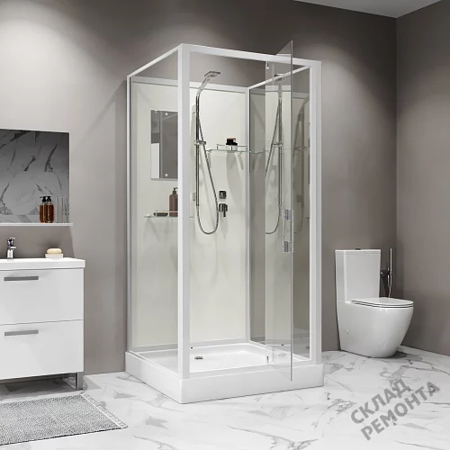 Фото Душевая кабина Niagara Standart ST100/15Q/BK низкий поддон квадратная 100*100 купить в Новосибирске: цена, описание, фото. Интернет-магазин 2