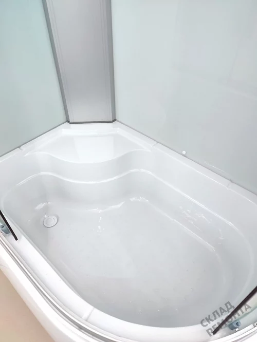 Фото Душевая кабина Aquapulse 4006D L fabric white высокий поддон асимметричная 120*80 купить в Новосибирске: цена, описание, фото. Интернет-магазин 6