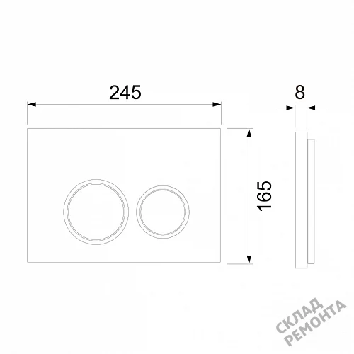 Фото Инсталляция для подвесного унитаза Tecespring S401104 с кнопкой купить в Новосибирске: цена, описание, фото. Интернет-магазин 6