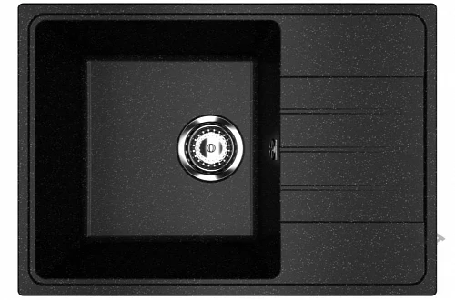 Фото Мойка для кухни Практик PR-M 600-004 черный оникс 60*42 – купить в Новосибирске: цена, описание, фото. Интернет-магазин 1
