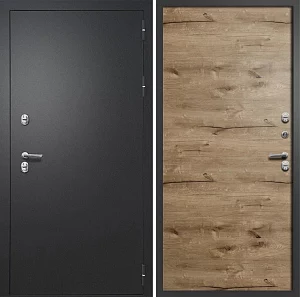 Дверь входная FlyDoors Айварс Термо с терморазрывом букле черный/канадский дуб пацифик