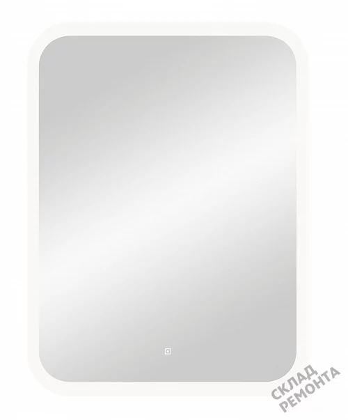 Фото Зеркало подвесное Континент Glamour LED 60*80 (ЗЛП268) с подогревом с подсветкой, белый купить в Новосибирске: цена, описание, фото. Интернет-магазин 4