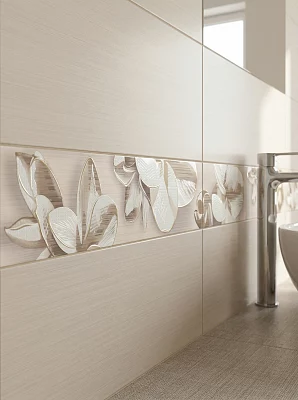 Бордюр Azori Амати Цветок Беж бежевый 505*62