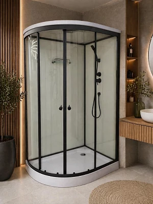 Душевая кабина LUXMARE Sea River R низкий поддон асимметричная 120*85