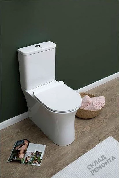 Фото Унитаз напольный Aquanet Roll-C 210764 безободковый купить в Новосибирске: цена, описание, фото. Интернет-магазин 3