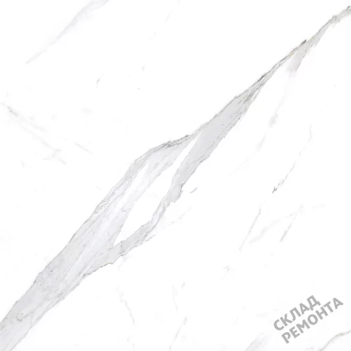 Фото Керамогранит матовый Steppe Ceramics Statuario White белый 600*600*9,5 – купить в Новосибирске: цена, описание, фото. Интернет-магазин 3