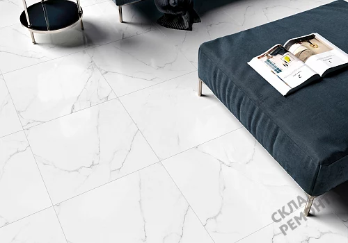 Фото Керамогранит матовый Alma Ceramica Каррара GFU04CRR00R светло-серый 600*600*9 – купить в Новосибирске: цена, описание, фото. Интернет-магазин 3