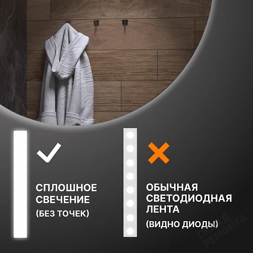 Фото Зеркало подвесное Vigo Otti 600 Classic 083 (включение взмахом) с подсветкой купить в Новосибирске: цена, описание, фото. Интернет-магазин 6