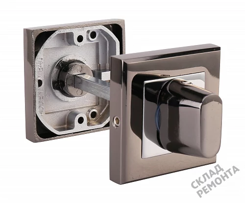 Фото Завертка сантехническая Adden Bau Quadro WC Q003 BLACK NICKEL черный никель/хром – купить в Новосибирске: цена, описание, фото. Интернет-магазин. 1