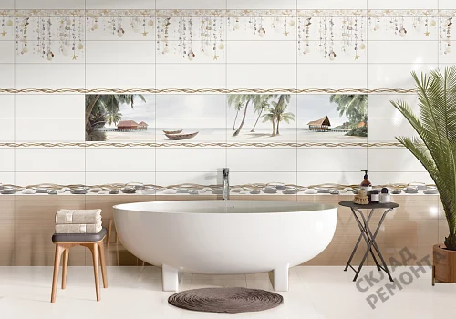 Фото Вставка Alma Ceramica Айленд DWA11ALD404 разноцветный 200*600 – купить в Новосибирске: цена, описание, фото. Интернет-магазин 2