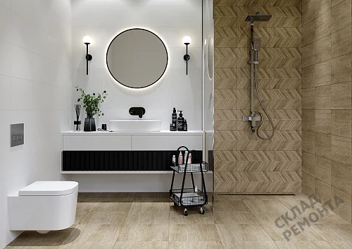 Фото Плитка настенная Gracia Ceramica Муза низ 03 бежевый 250*400 – купить в Новосибирске: цена, описание, фото. Интернет-магазин 2