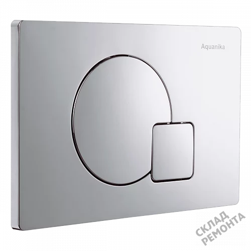Фото Кнопка Акваника Basic Q-type 01.02.10 пластик хром купить в Новосибирске: цена, описание, фото. Интернет-магазин 2