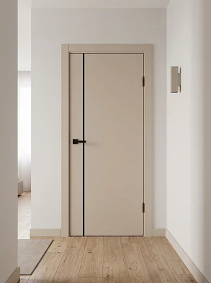 Дверь VellDoris Галант M1 (кромка черная с 4 ст.) кварцит, эмалюкс, без стекла