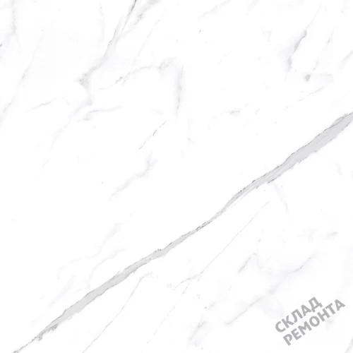 Фото Керамогранит матовый Steppe Ceramics Statuario White белый 600*600*9,5 – купить в Новосибирске: цена, описание, фото. Интернет-магазин 2
