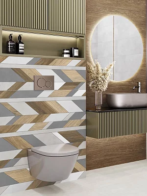 Плитка настенная Alma Ceramica Мурал TWU3090MUR74R многоцветный 300*900