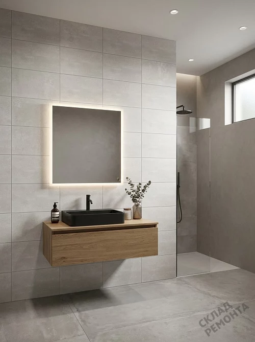 Фото Плитка настенная Gracia Ceramica Картье верх 01 серый 250*400 – купить в Новосибирске: цена, описание, фото. Интернет-магазин 1
