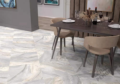 Фото Керамогранит лаппатированный Alma Ceramica Мэджик GFU04MGC64L серый 600*600*9 – купить в Новосибирске: цена, описание, фото. Интернет-магазин 2