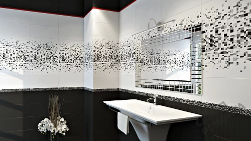 Фото Бордюр Cersanit Sindy SB7H231, черный 440*40 – купить в Новосибирске: цена, описание, фото. Интернет-магазин 2