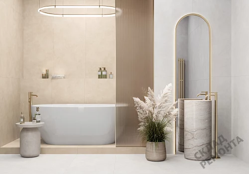 Фото Керамогранит матовый Alma Ceramica Мурал GFU60120MUR04R бежевый 1200*600*8,5 – купить в Новосибирске: цена, описание, фото. Интернет-магазин 4