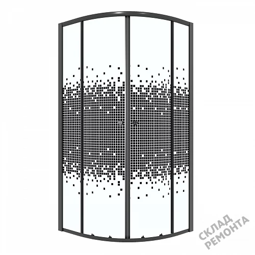 Фото Душевое ограждение Niagara Eco NG-1003-14Black стекло 4 мм 80*80 купить в Новосибирске: цена, описание, фото. Интернет-магазин 4