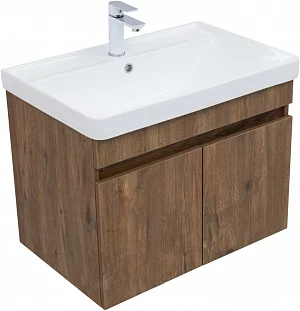 Тумба под умывальник подвесная Aquanet Оптима 70 (344796), дуб рустикальный