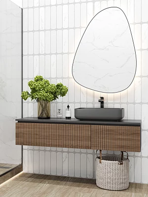 Плитка настенная Alma Ceramica Амарант TWU3090AMT37R белый 300*900