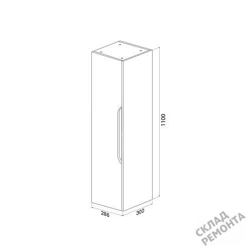 Фото Пенал подвесной Iddis Ray RAY30W0i97, белый купить в Новосибирске: цена, описание, фото. Интернет-магазин 5