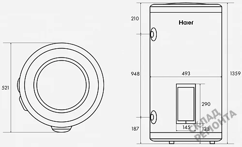 Фото Водонагреватель накопительный Haier FCD-JTLD150, 150 л – купить в Новосибирске: цена, описание, фото. Интернет-магазин 6