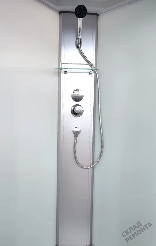Фото Душевая кабина Aquapulse 4006D L fabric white высокий поддон асимметричная 120*80 купить в Новосибирске: цена, описание, фото. Интернет-магазин 4