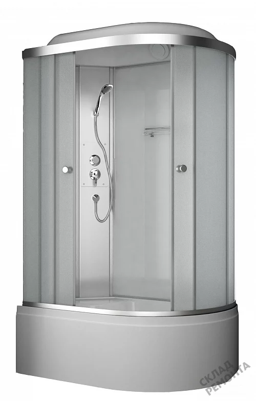 Фото Душевая кабина ODA 8406 white L высокий поддон асимметричная 120*80 купить в Новосибирске: цена, описание, фото. Интернет-магазин 3