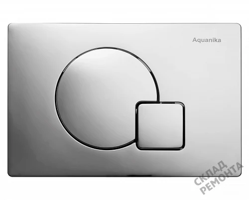 Фото Кнопка Акваника Basic Q-type 01.02.10 пластик хром купить в Новосибирске: цена, описание, фото. Интернет-магазин 1
