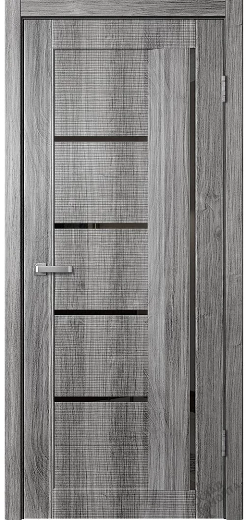 Фото Дверь FlyDoors Скиндорс S03 ПО дуб стоунвуд, микрофлекс, черный акрилат – купить в Новосибирске: цена, описание, фото. Интернет-магазин. 1