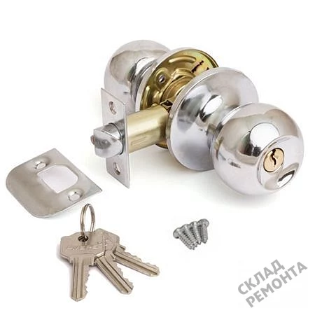 Фото Дверная ручка с защелкой Rucetti HK-01 L PC хром – купить в Новосибирске: цена, описание, фото. Интернет-магазин. 1