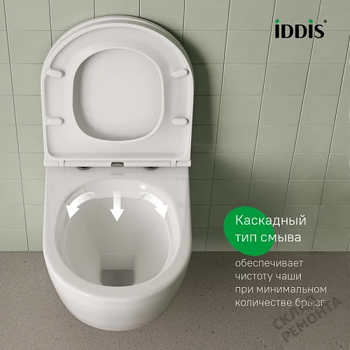 Фото Унитаз подвесной Iddis Бланко BLARNSEi25 безободковый купить в Новосибирске: цена, описание, фото. Интернет-магазин 4