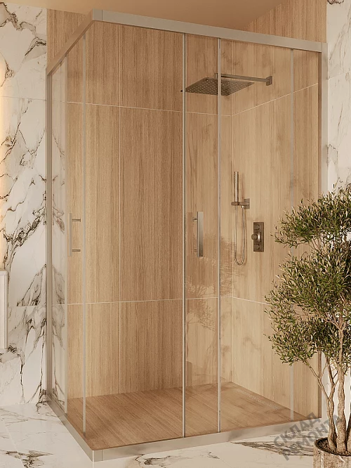 Фото Душевой уголок LUXMARE LXM02-120-CH стекло 6 мм 120*80 купить в Новосибирске: цена, описание, фото. Интернет-магазин 3