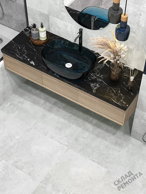 Фото Керамогранит матовый New Trend Вальтер D60212M серый 600*600*9,5 – купить в Новосибирске: цена, описание, фото. Интернет-магазин 1